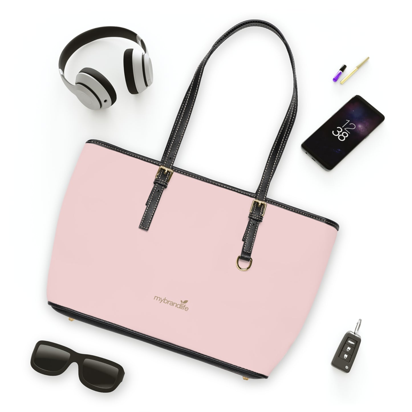 MyBrandLife Chic Pink PU Leather Shoulder Bag
